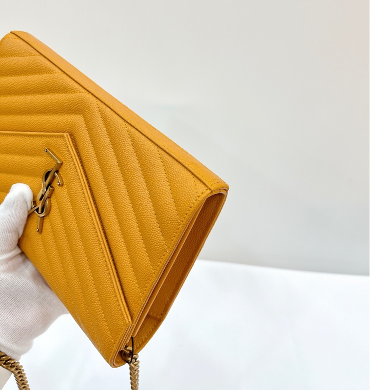 莉亞精品♡YSL 377828  WOC薑黃色 近新美包-11