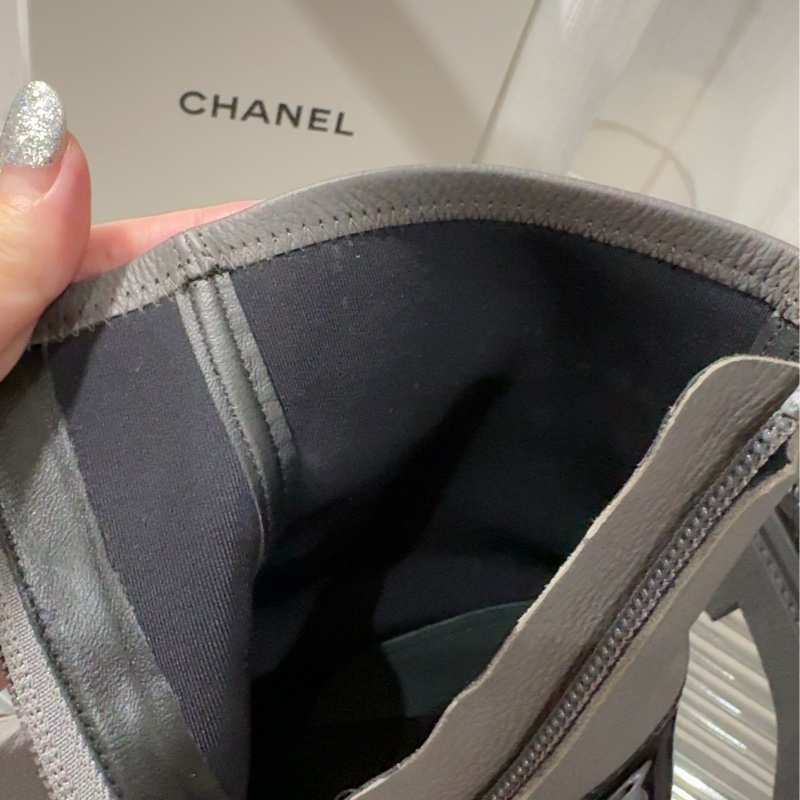 (保留Za)Chanel 黑灰拼色皮革短靴-王心凌同款💛39/40號-9