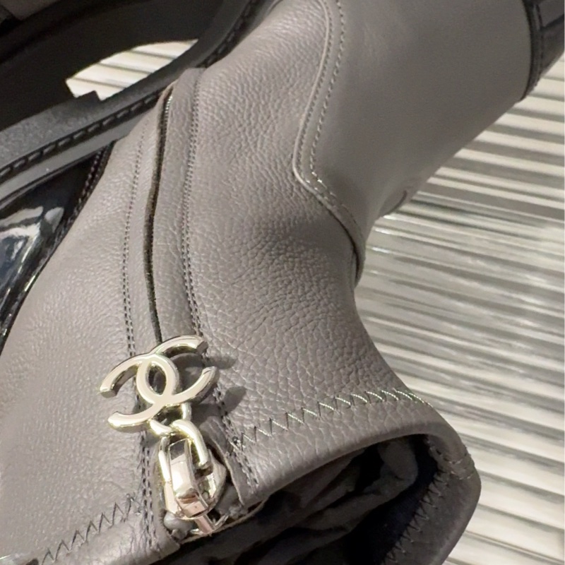 (保留Za)Chanel 黑灰拼色皮革短靴-王心凌同款💛39/40號-11