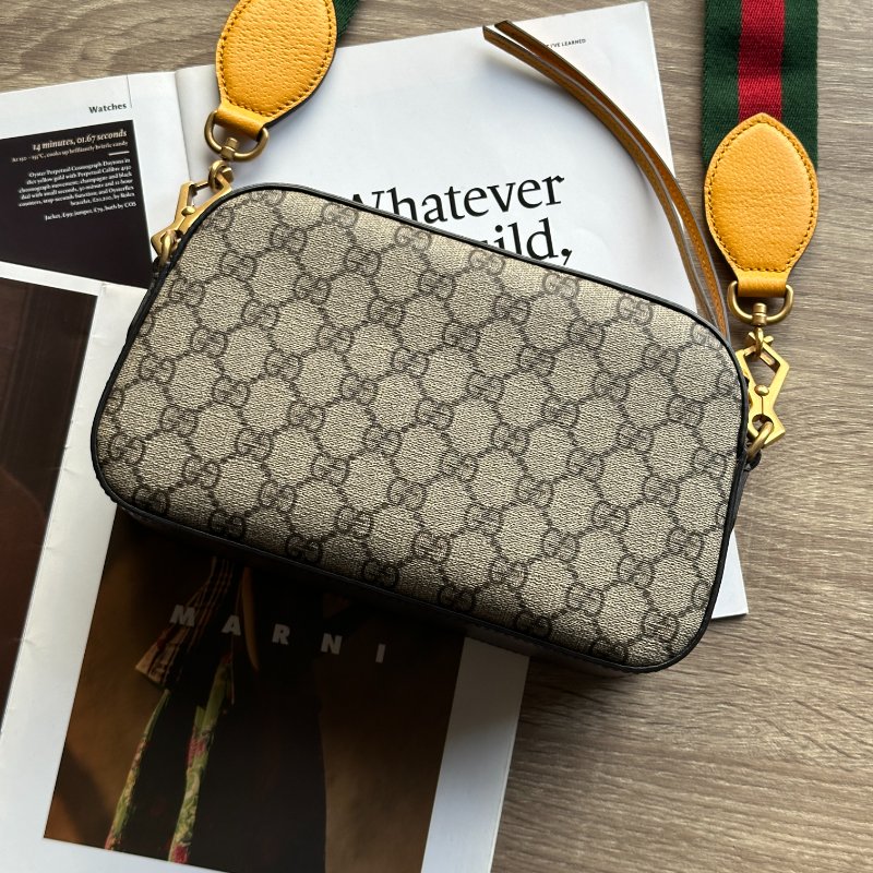 ‎˗ˏˋ 衣櫃刺客 º· 𓈒꙳ ‎˖ Gucci 476466 肖戰同款 閑置未使用 老花帆布 虎頭相機包 斜背包 男包-2