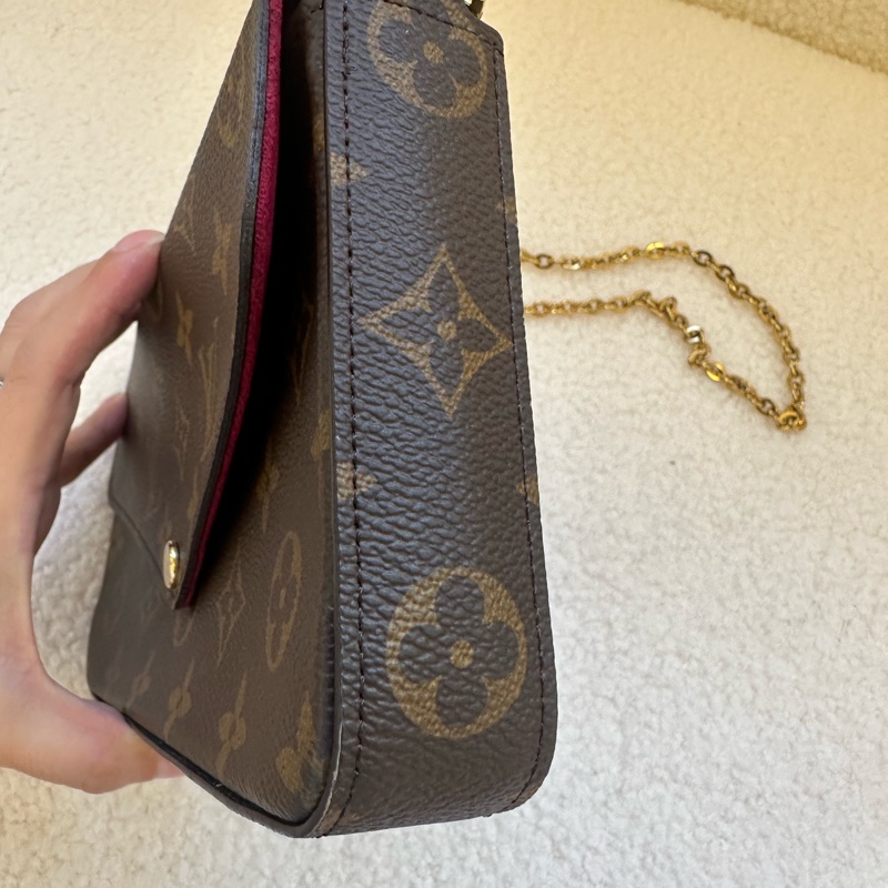 LV 老花三合一鏈條包新款芯片自重輕又實用-16