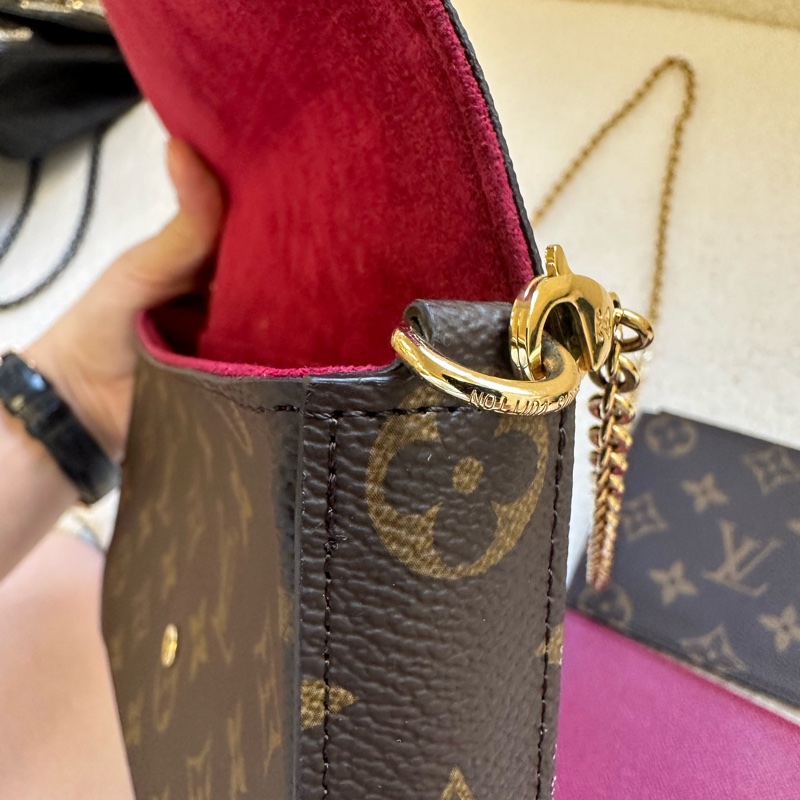 LV 老花三合一鏈條包新款芯片自重輕又實用-17