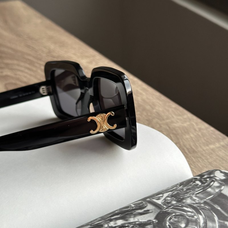˗ˏˋ 大臉收割機 º· 𓈒꙳ ˖ Celine 4S304 Triomphe 13 黑框 凱旋門 墨鏡 太陽眼鏡-2