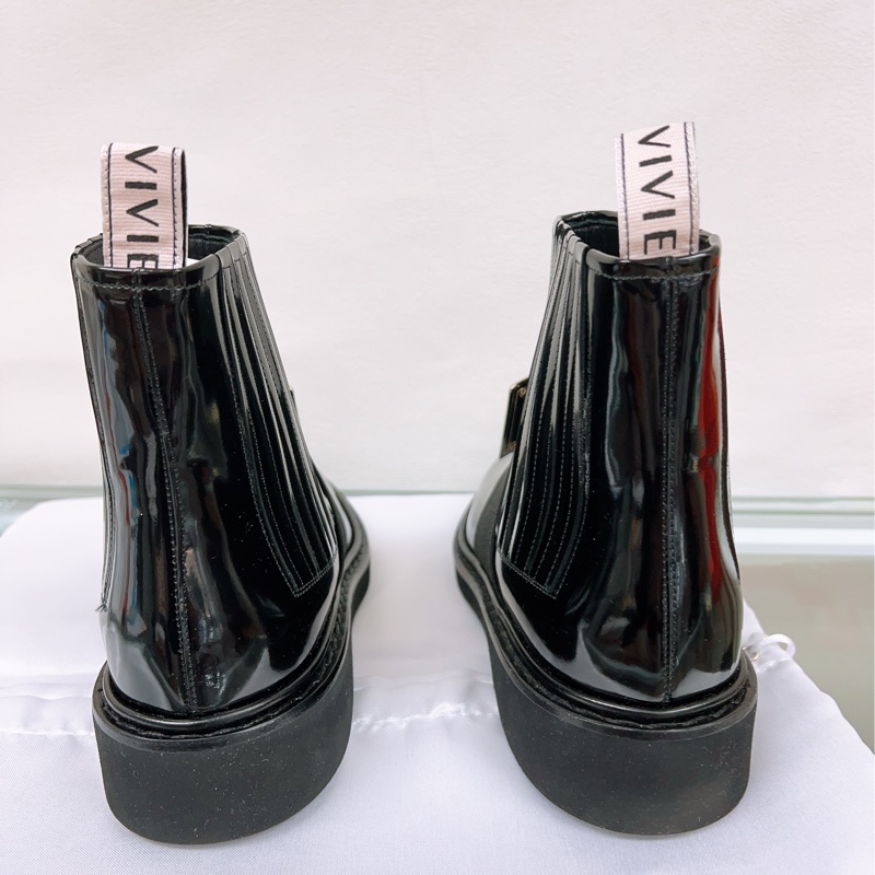 閒置 (37碼) Roger Vivier RV rangers boots 淡金方釦短靴-6