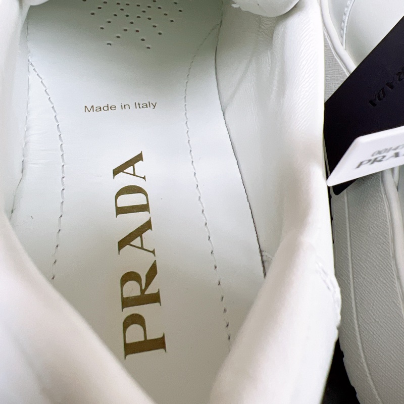 閒置 (38碼) Prada downtown 三角標 厚底球鞋/小白鞋/休閒鞋-5