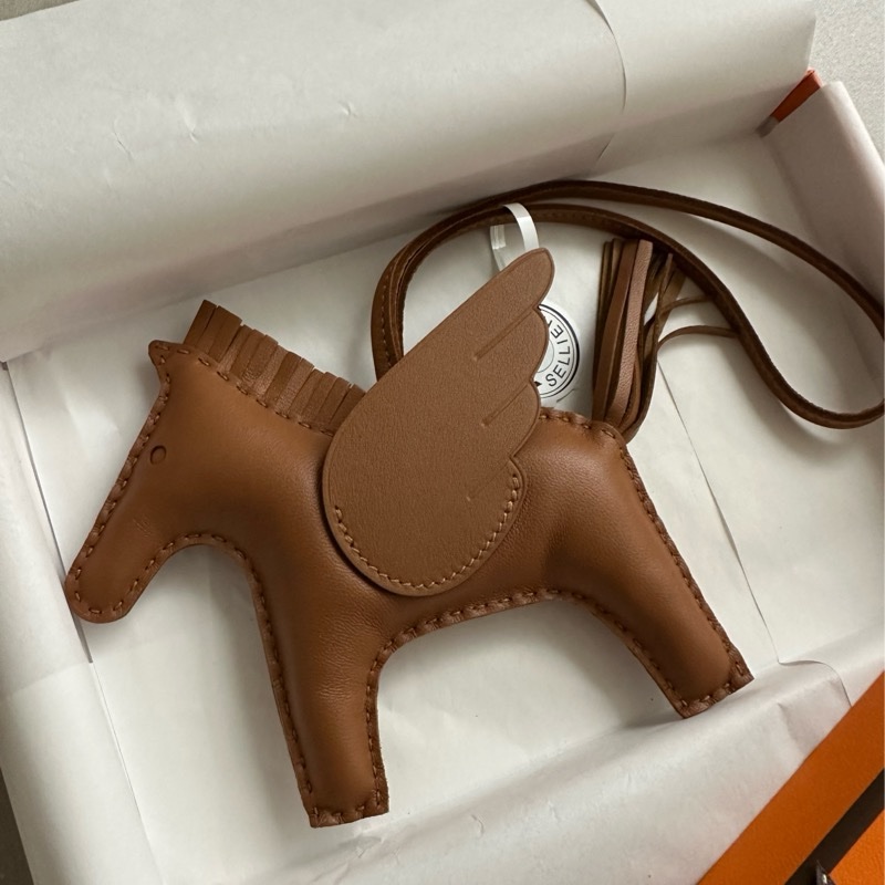 HERMES 愛馬仕Rodeo Pegase中型吊飾-金色-2