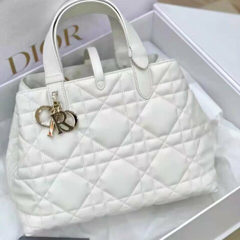 Dior Toujours 中號白金 全新大全套全膜 奶白色白雪公主