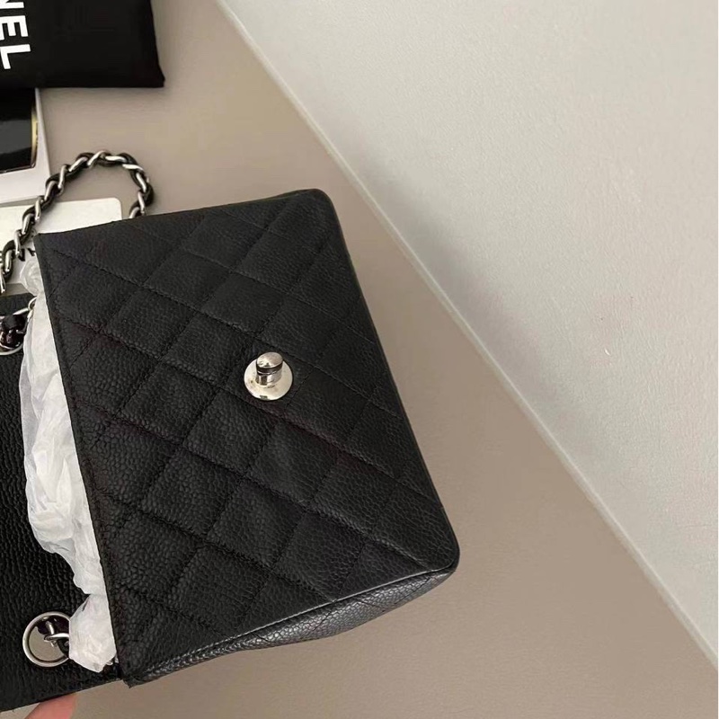 Chanel 香奈儿 中古 荔枝皮 魚子醬 方胖子-5