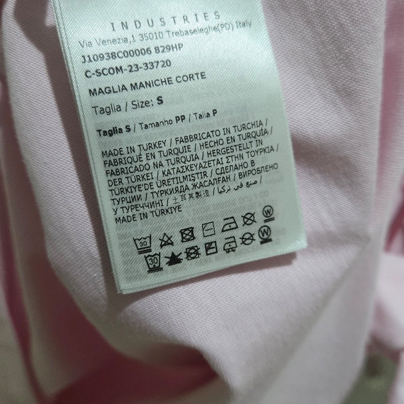 Moncler 全新Tshirt 粉電繡logo上衣S號-13