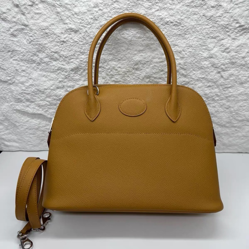 擱置新 愛馬仕/Hermes Bolide27 2s芝麻色 保齡球27 Epsom皮 Stamp:B刻-0