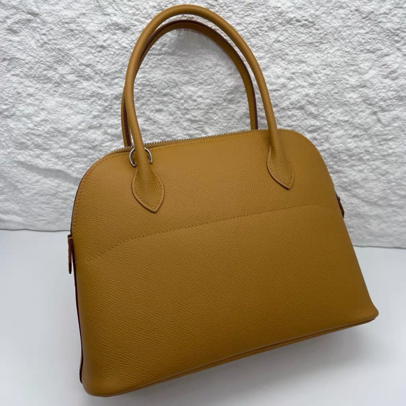擱置新 愛馬仕/Hermes Bolide27 2s芝麻色 保齡球27 Epsom皮 Stamp:B刻-4