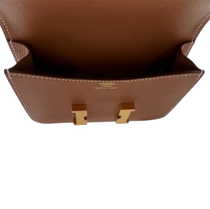 全新Hermès Constance Slim compact CC37 gold-11