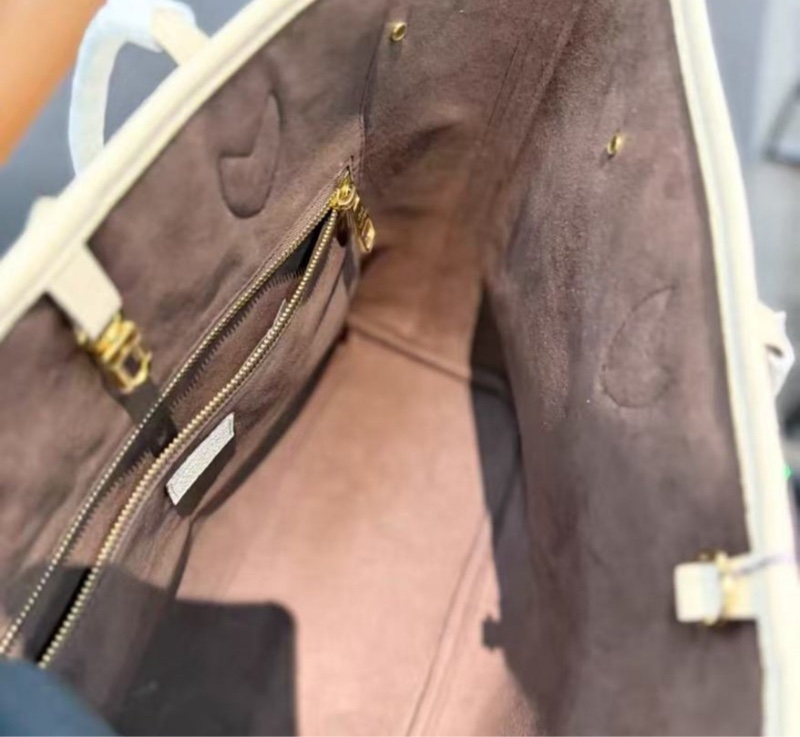 Lv neverfull 奶白色全皮壓紋 中號 全新 配件塵袋購證-8