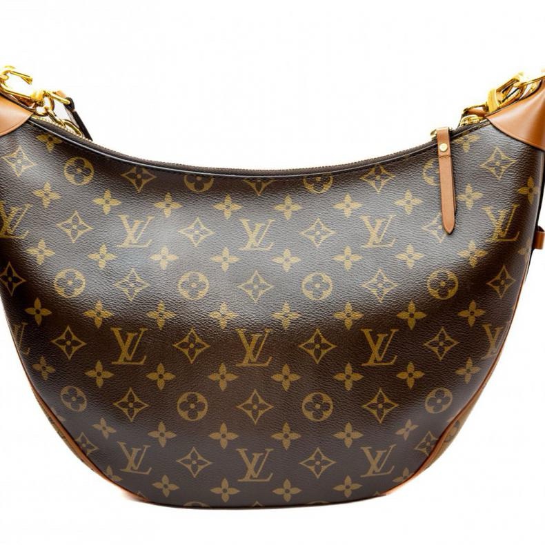 LOUIS VUITTON(路易威登) Loop Hobo 大豌豆月亮包 老花 PVC-4