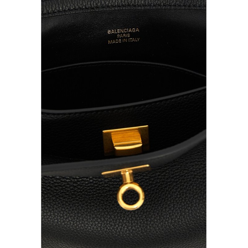 【Balenciaga 巴黎世家】Rodeo Mini 迷你 荔枝牛皮 手提包 斜背包 肩背包 金扣 黑色-2