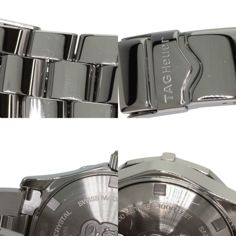 泰格豪雅 WAF141B Aquaracer 錶圈 10P 鑽石手錶 不鏽鋼 SS 女士腕錶 HEUER-8