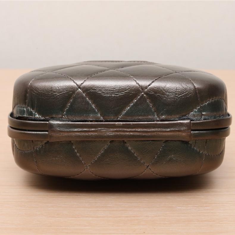 CHANEL(香奈兒) 中古 mini盒子晚宴包 金色-3