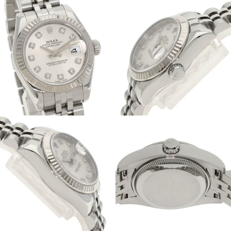 勞力士 179174G Datejust 10P 鑽石手錶 不鏽鋼 SS K18白金 女士腕錶 ROLEX-2