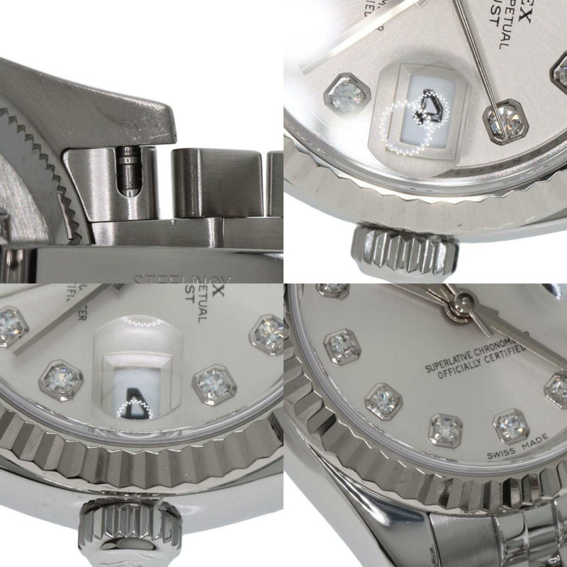 勞力士 179174G Datejust 10P 鑽石手錶 不鏽鋼 SS K18白金 女士腕錶 ROLEX-7