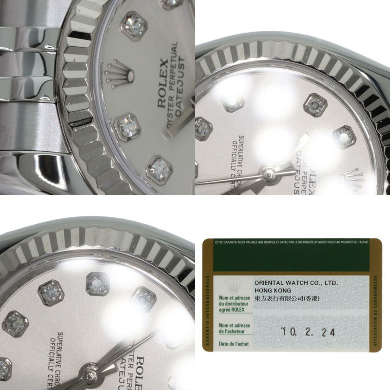 勞力士 179174G Datejust 10P 鑽石手錶 不鏽鋼 SS K18白金 女士腕錶 ROLEX-8