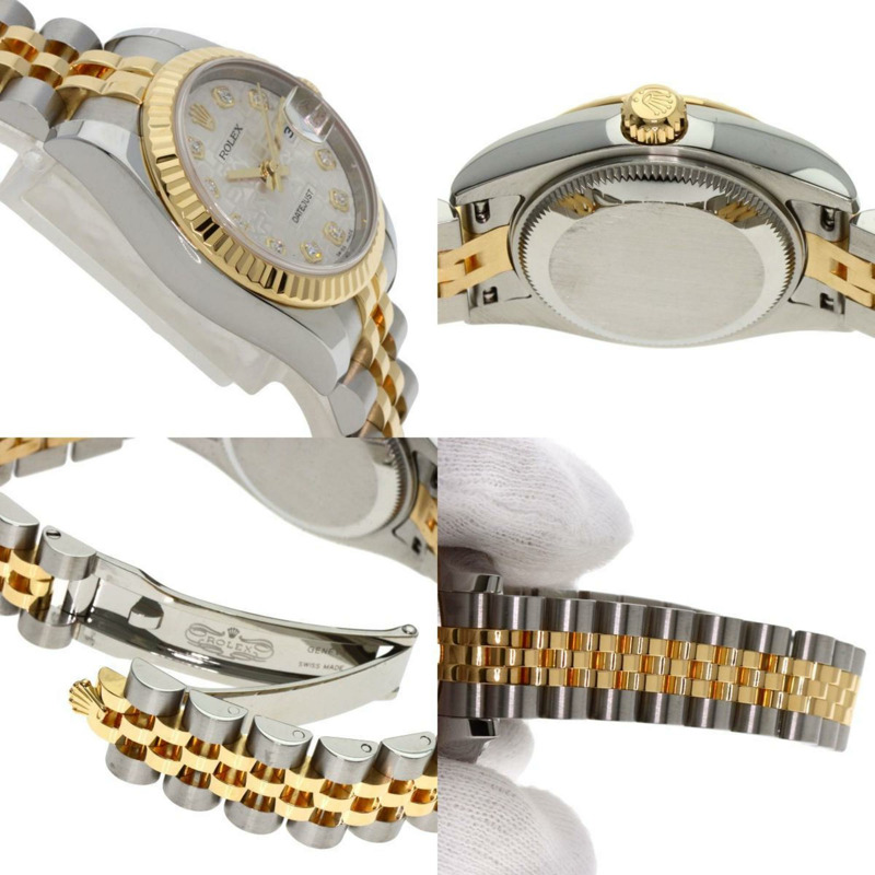 勞力士 179173G Datejust 10P 鑽石腕錶 不鏽鋼 SSxK18YG 女款 ROLEX-4