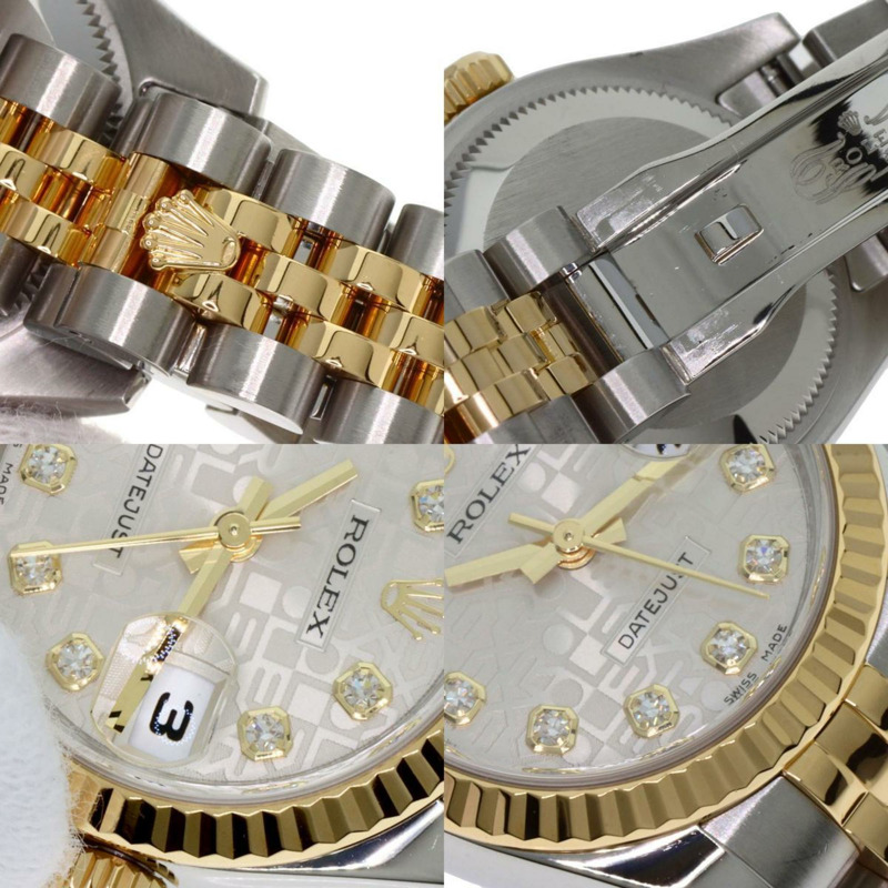 勞力士 179173G Datejust 10P 鑽石腕錶 不鏽鋼 SSxK18YG 女款 ROLEX-7