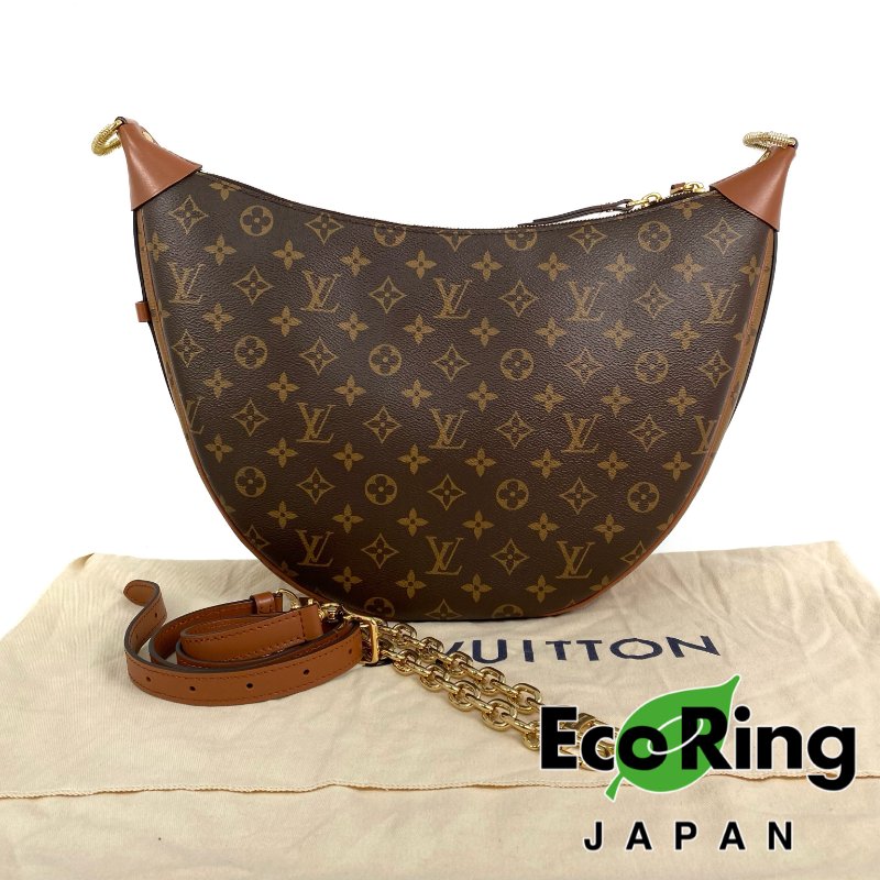 △ Louis Vuitton 路易威登 Loop Hobo Brown Coated Canvas Monogram 2Way Bag M46311 啡色塗層帆布經典花紋兩用袋 M46311 -257010046-0