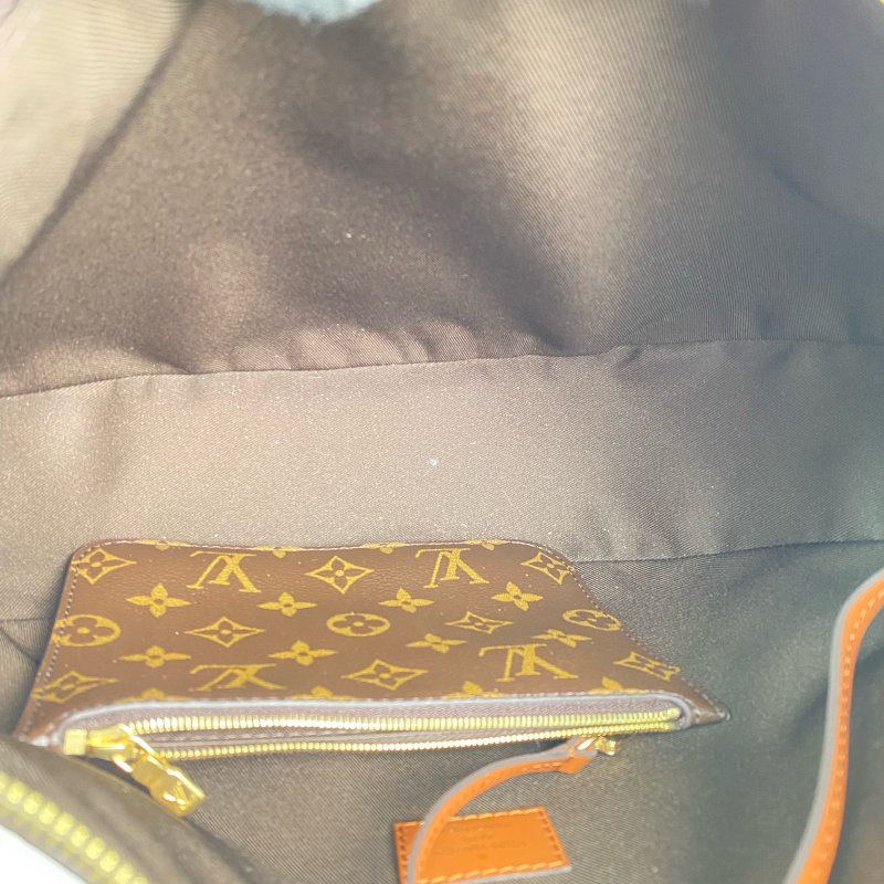△ Louis Vuitton 路易威登 Loop Hobo Brown Coated Canvas Monogram 2Way Bag M46311 啡色塗層帆布經典花紋兩用袋 M46311 -257010046-12