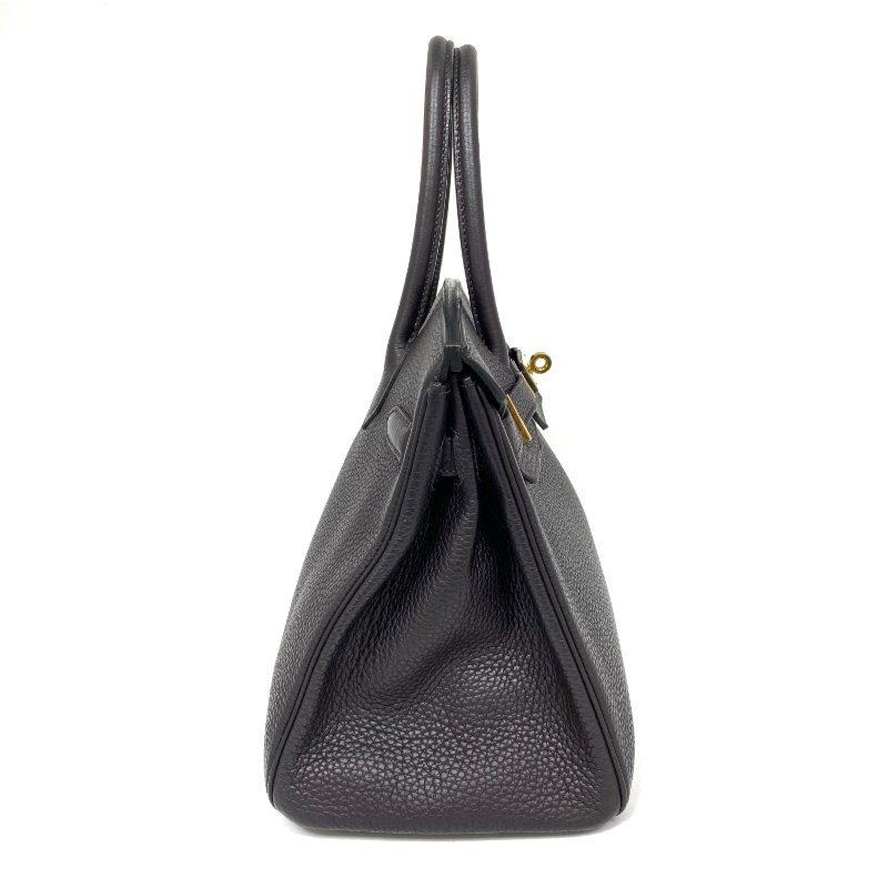 △ Hermes 愛馬仕 Birkin 30 Violet Clemence Calfskin Gold-plated Hardware Retourne Handbag Stamp T 深紫色顆粒牛皮內縫金扣手袋 T刻 -257006260-4