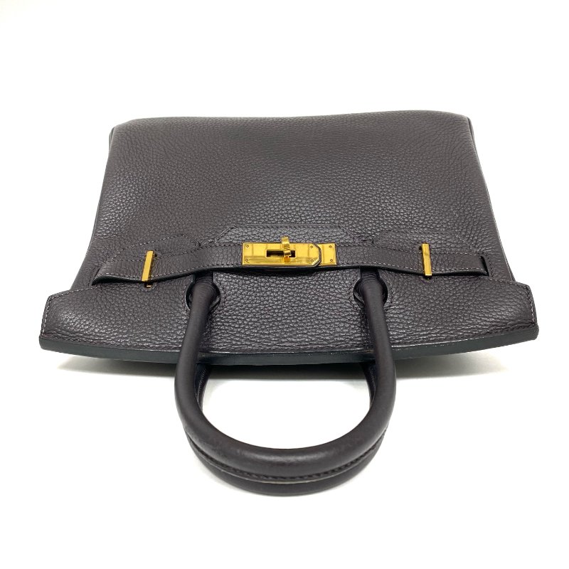 △ Hermes 愛馬仕 Birkin 30 Violet Clemence Calfskin Gold-plated Hardware Retourne Handbag Stamp T 深紫色顆粒牛皮內縫金扣手袋 T刻 -257006260-6