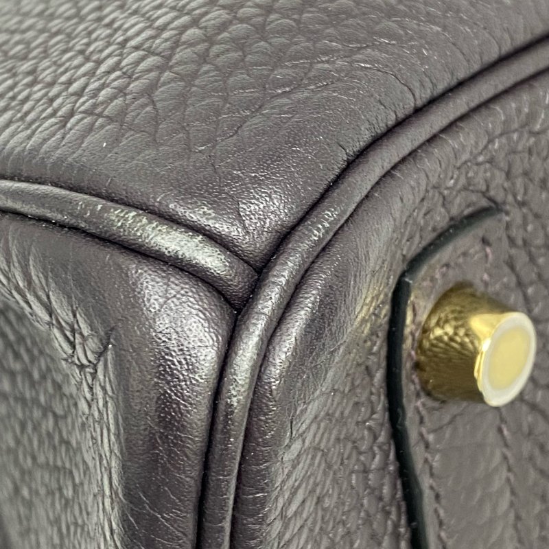 △ Hermes 愛馬仕 Birkin 30 Violet Clemence Calfskin Gold-plated Hardware Retourne Handbag Stamp T 深紫色顆粒牛皮內縫金扣手袋 T刻 -257006260-9