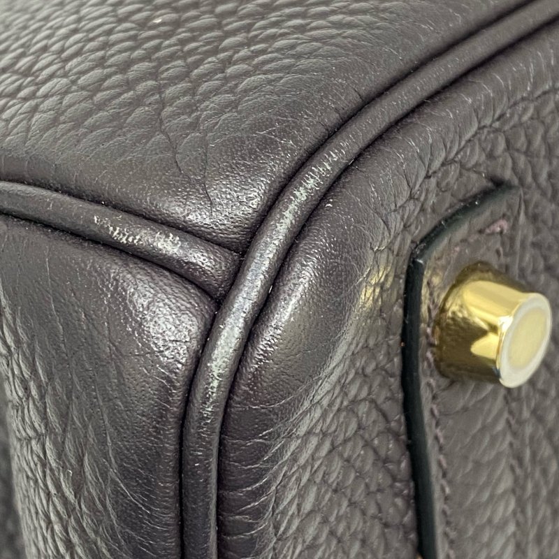 △ Hermes 愛馬仕 Birkin 30 Violet Clemence Calfskin Gold-plated Hardware Retourne Handbag Stamp T 深紫色顆粒牛皮內縫金扣手袋 T刻 -257006260-11