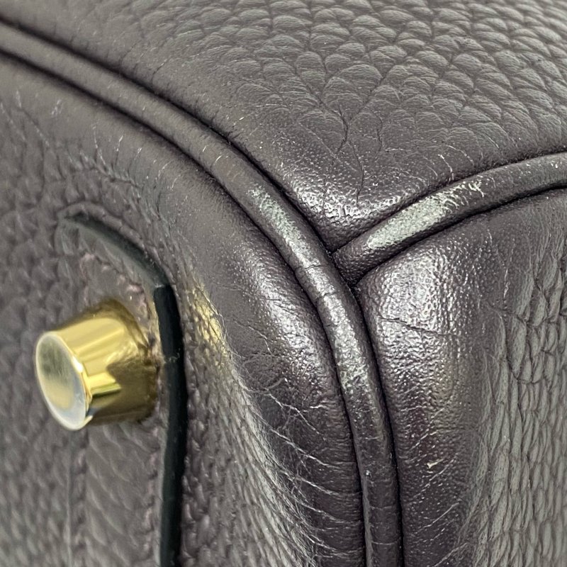 △ Hermes 愛馬仕 Birkin 30 Violet Clemence Calfskin Gold-plated Hardware Retourne Handbag Stamp T 深紫色顆粒牛皮內縫金扣手袋 T刻 -257006260-12