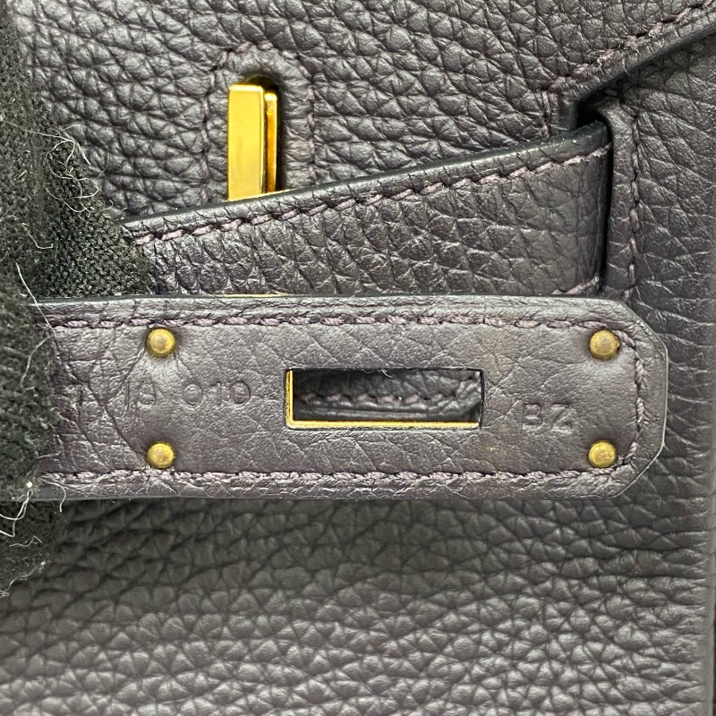 △ Hermes 愛馬仕 Birkin 30 Violet Clemence Calfskin Gold-plated Hardware Retourne Handbag Stamp T 深紫色顆粒牛皮內縫金扣手袋 T刻 -257006260-15