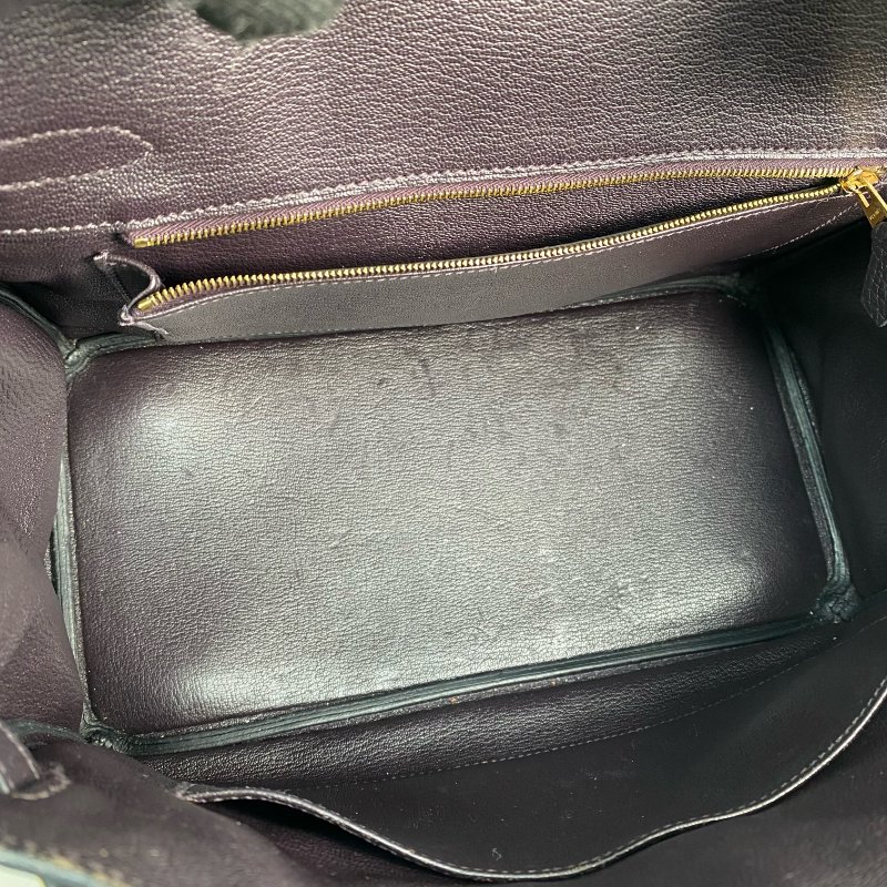 △ Hermes 愛馬仕 Birkin 30 Violet Clemence Calfskin Gold-plated Hardware Retourne Handbag Stamp T 深紫色顆粒牛皮內縫金扣手袋 T刻 -257006260-18