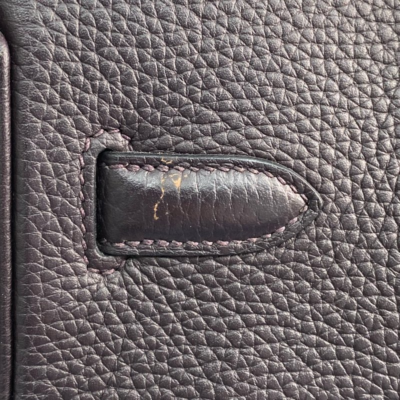 △ Hermes 愛馬仕 Birkin 30 Violet Clemence Calfskin Gold-plated Hardware Retourne Handbag Stamp T 深紫色顆粒牛皮內縫金扣手袋 T刻 -257006260-23