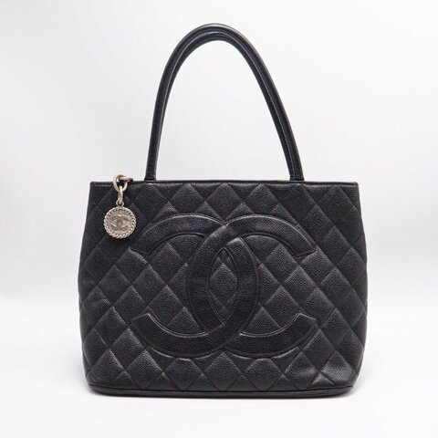 CHANEL 希爾頓單肩包 - 黑銀6開