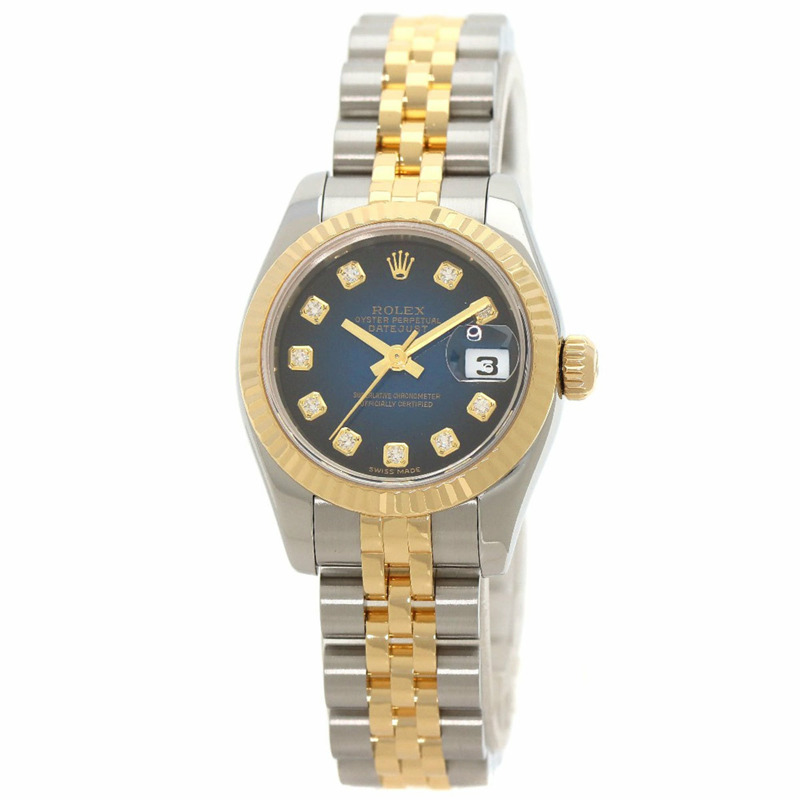 勞力士 179173G Datejust 10P 鑽石手錶不銹鋼 SSxK18YG K18YG 女款 ROLEX-10