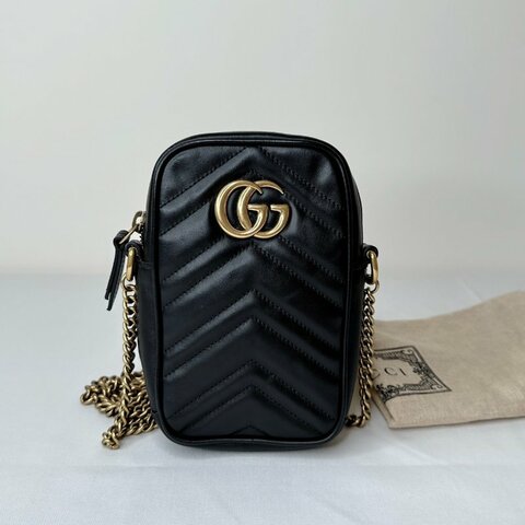GUCCI GG Marmont手機鏈帶包