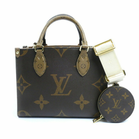 LOUIS VUITTON On the Go PM 兩用單肩包 Monogram & Reverse 棕色 M46373 女款