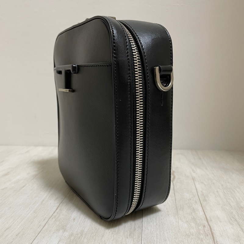 Tod’s 仿舊五金 男用小包 手提包 斜背包 肩背包 黑色 仿古-1