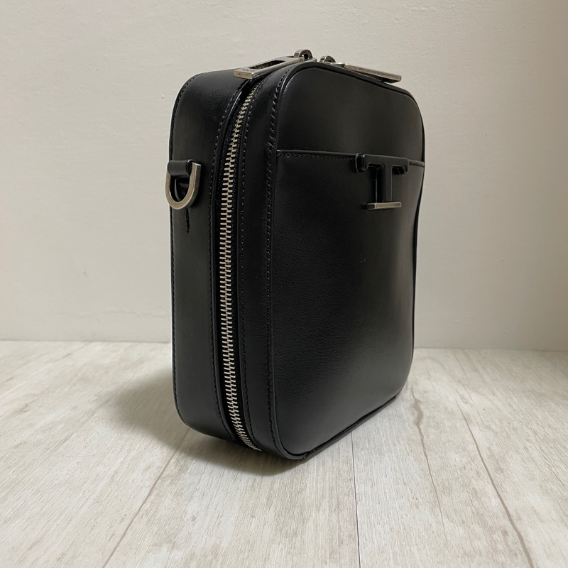 Tod’s 仿舊五金 男用小包 手提包 斜背包 肩背包 黑色 仿古-2