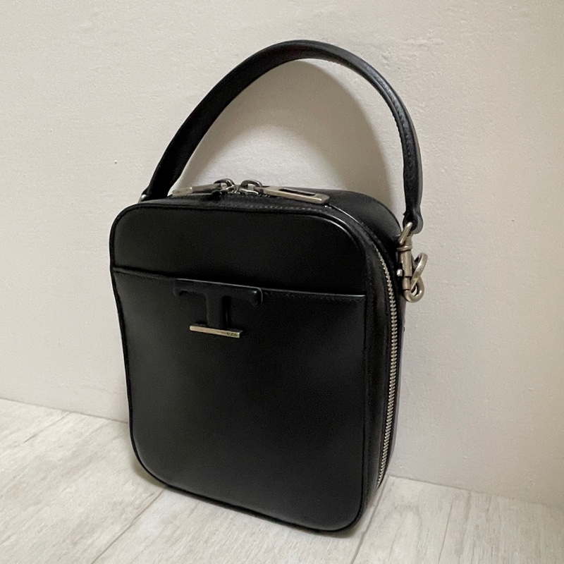Tod’s 仿舊五金 男用小包 手提包 斜背包 肩背包 黑色 仿古-12
