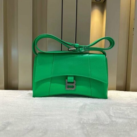 Balenciaga DOWNTOWN 小號肩背包綠色 99新 配件塵袋