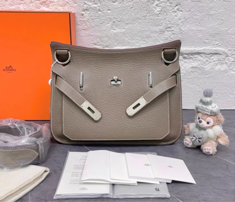 99新 Hermes愛馬仕 Jypsiere 吉普賽 31單肩包 大象灰銀扣-1