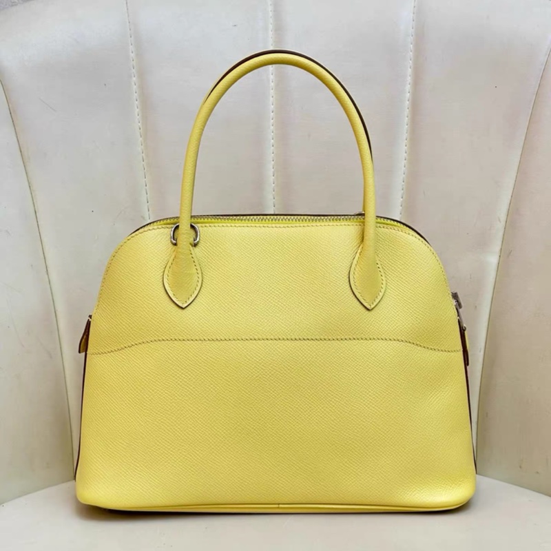 愛馬仕Hermes bolide 27 檸檬黃銀扣,春夏搭配的點睛之筆,Epsom皮,自重輕,容量大。-0