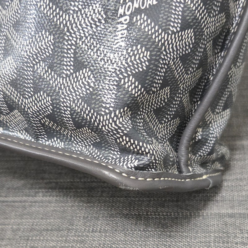 Goyard Anjou mini tote 牛皮雙面迷你 托特子母包 購物包 經典灰-21