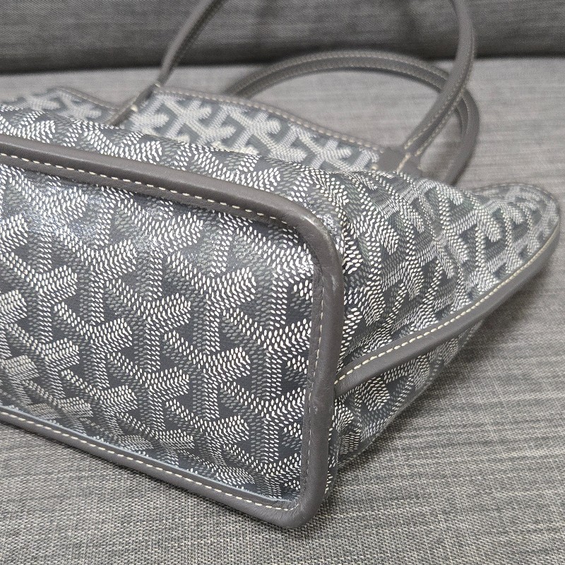 Goyard Anjou mini tote 牛皮雙面迷你 托特子母包 購物包 經典灰-24
