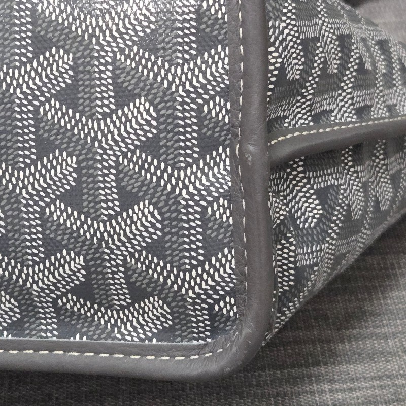 Goyard Anjou mini tote 牛皮雙面迷你 托特子母包 購物包 經典灰-29