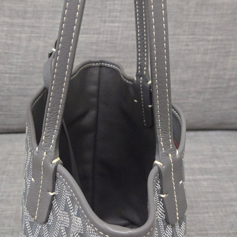Goyard Anjou mini tote 牛皮雙面迷你 托特子母包 購物包 經典灰-34